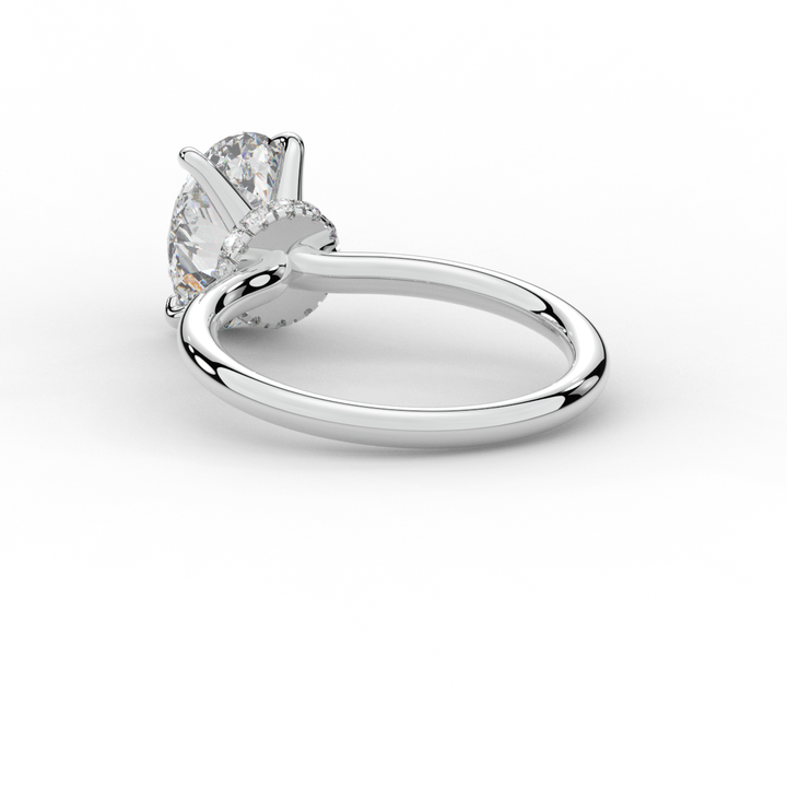 2.05CT.TW OVAL LAB DIAMOND SOLITAIRE ENGAGEMENT RING - Nazarelle