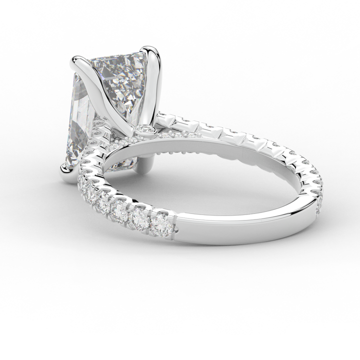4.25CT.TW EMERALD CUT LAB DIAMOND SOLITAIRE ENGAGEMENT RING - Nazarelle