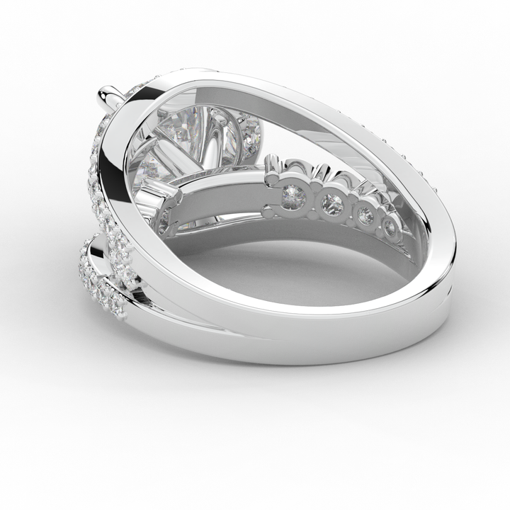 3.30CT.TW ROUND LAB DIAMOND ENGAGEMENT RING - Nazarelle