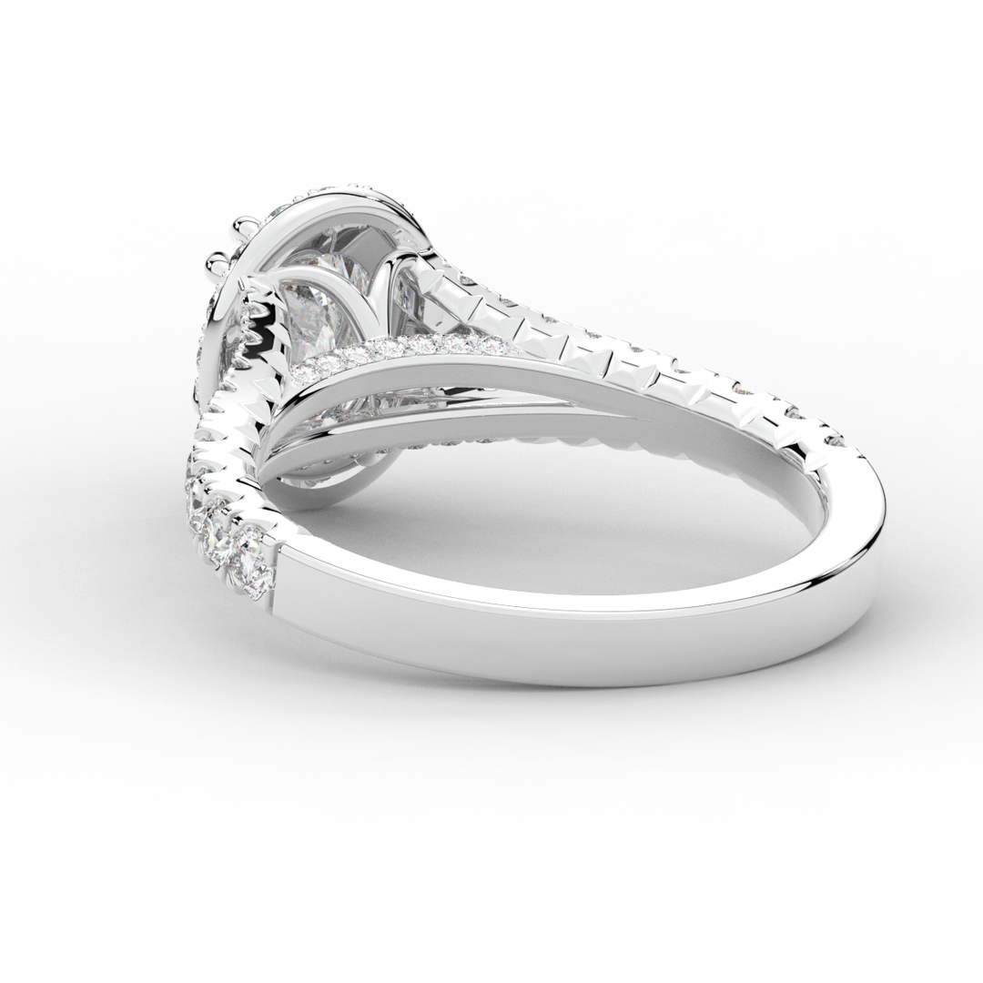 1.60CT.TW OVAL LAB DIAMOND ENGAGEMENT RING - Nazarelle