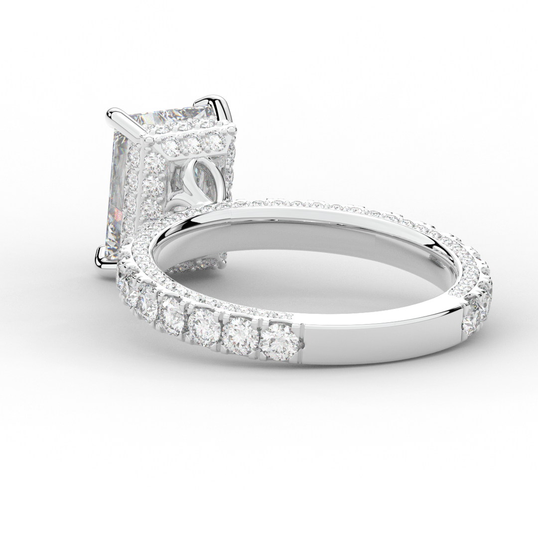 3.00CT.TW RADIANT LAB DIAMOND ENGAGEMENT RING - Nazarelle