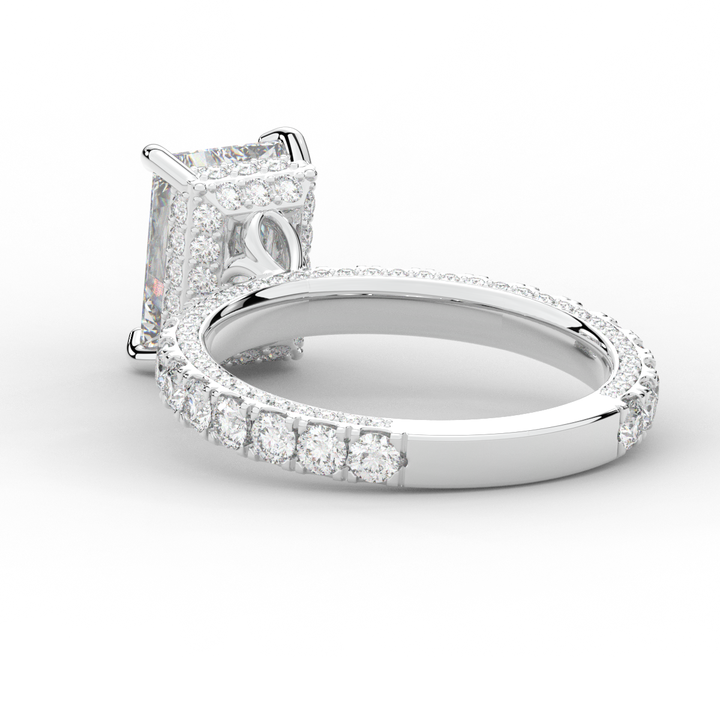 3.00CT.TW RADIANT LAB DIAMOND ENGAGEMENT RING - Nazarelle