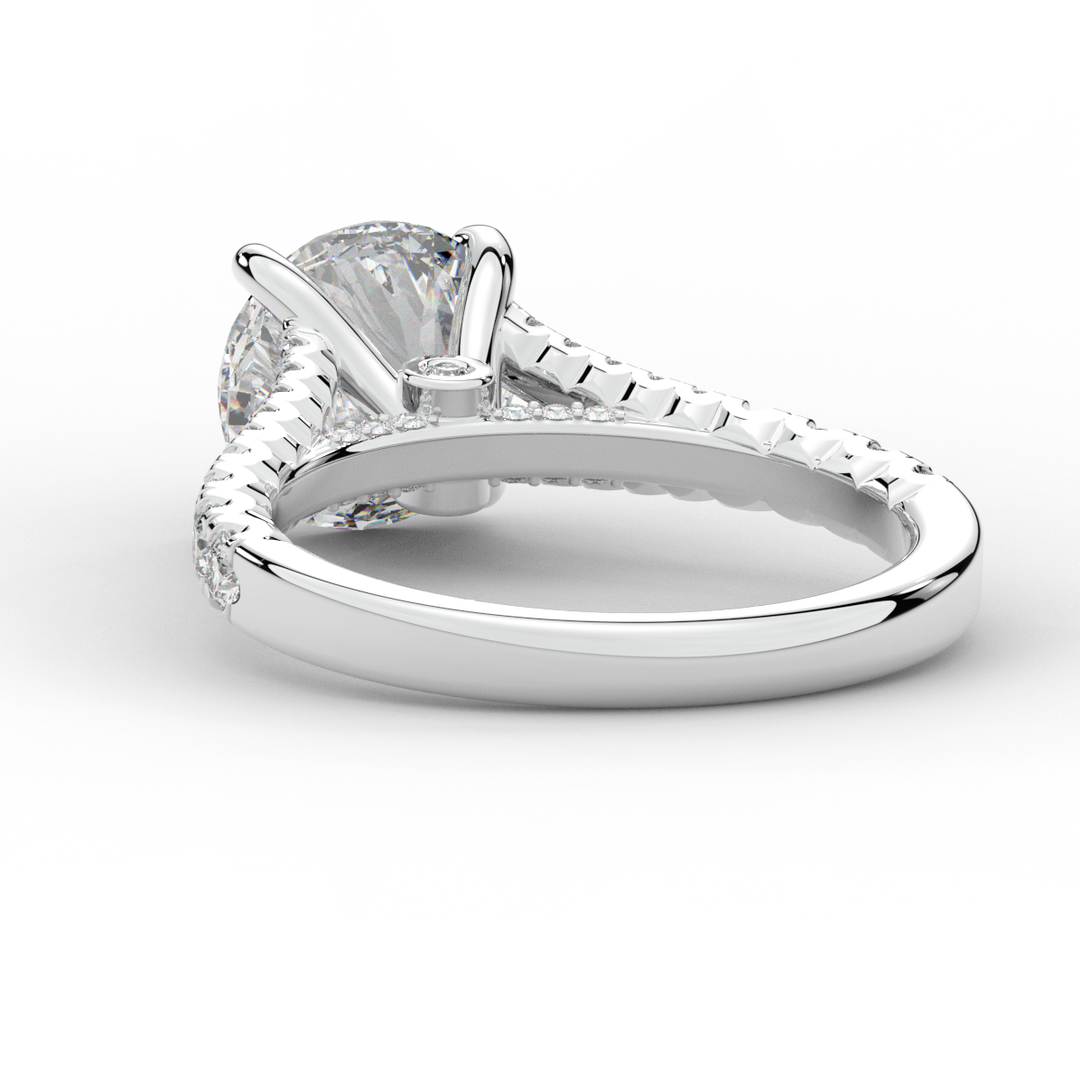2.45CT.TW ROUND LAB DIAMOND ENGAGEMENT RING - Nazarelle