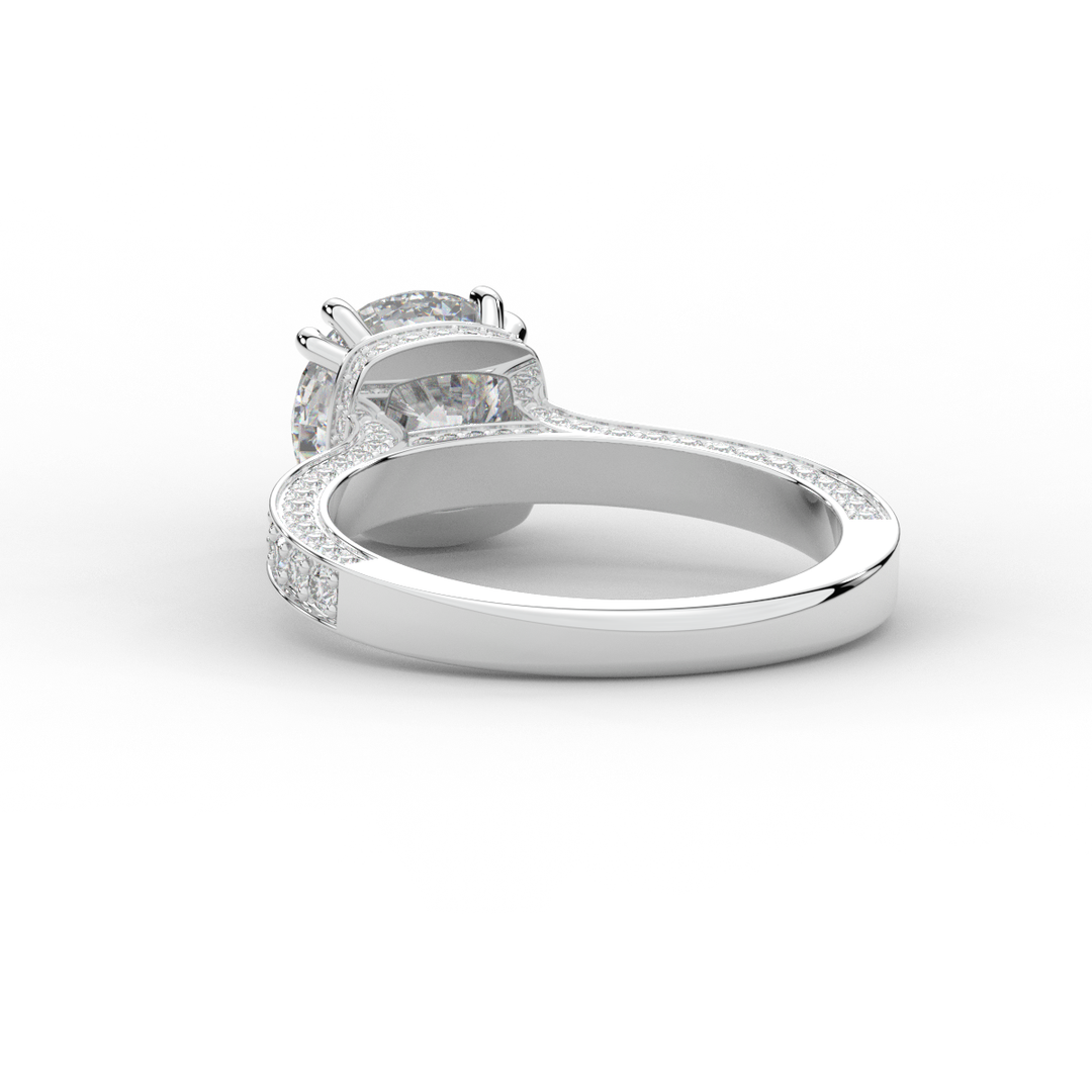2.60CT.TW ROUND LAB DIAMOND SOLITAIRE ENGAGEMENT RING - Nazarelle