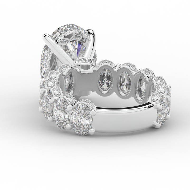 10.90CT.TW OVAL LAB DIAMOND SOLITAIRE ENGAGEMENT RING - Nazarelle
