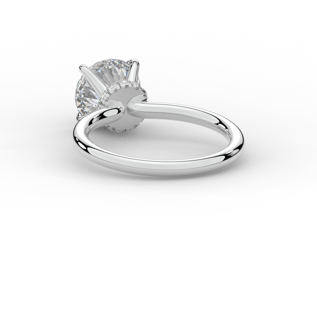 2.05CT.TW ROUND LAB DIAMOND SOLITAIRE ENGAGEMENT RING - Nazarelle