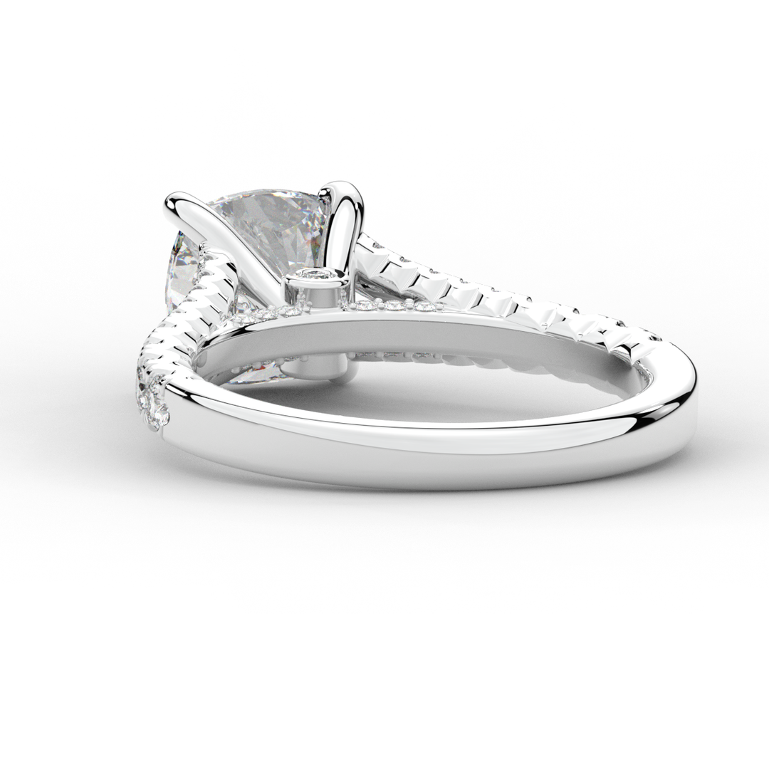 2.45CT.TW CUSHION LAB DIAMOND ENGAGEMENT RING - Nazarelle