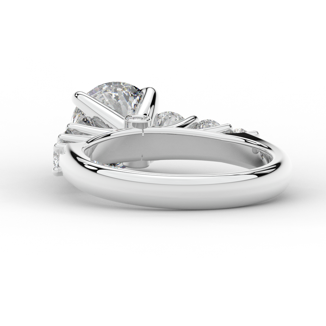 3.00CT.TW ROUND LAB DIAMOND  ENGAGEMENT RING - Nazarelle
