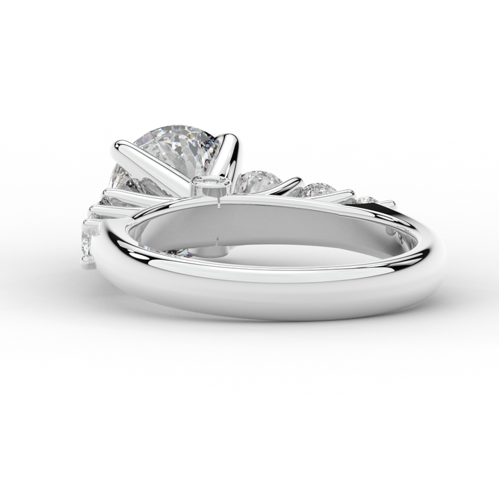 3.00CT.TW ROUND LAB DIAMOND  ENGAGEMENT RING - Nazarelle