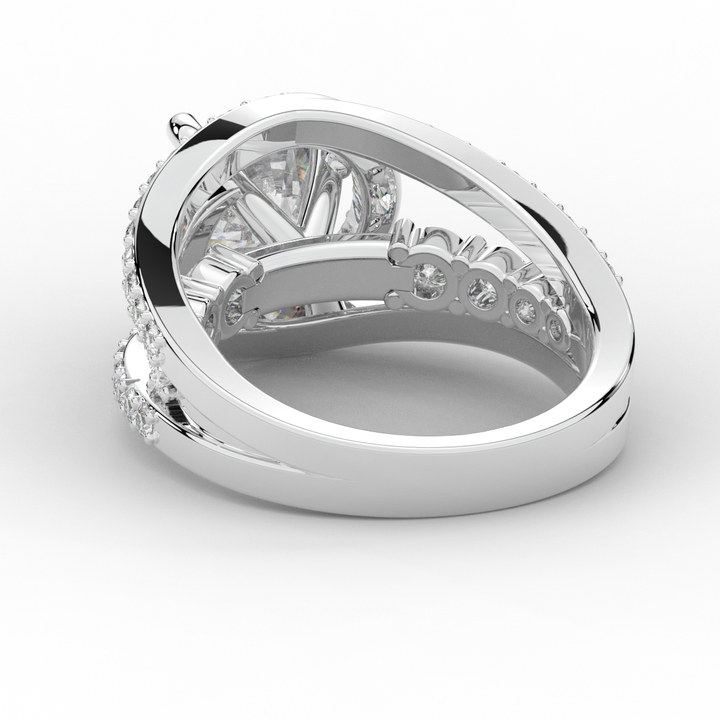 3.30CT.TW ROUND LAB DIAMOND ENGAGEMENT RING - Nazarelle
