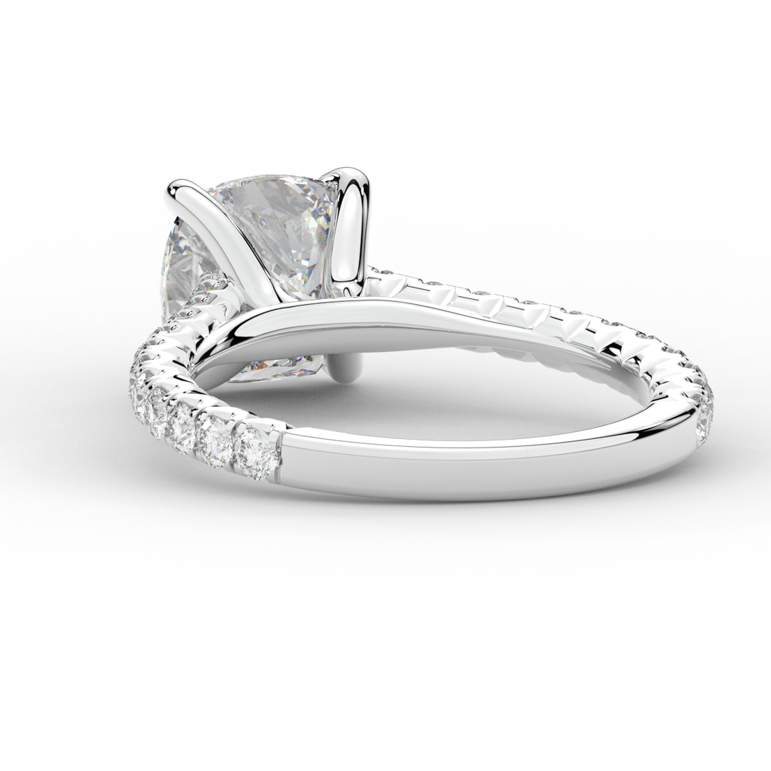 2.40CT.TW CUSHION LAB DIAMOND ENGAGEMENT RING - Nazarelle
