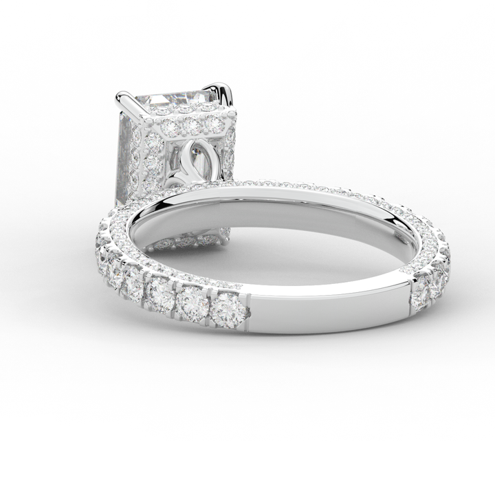 3.00CT.TW EMERALD CUT LAB DIAMOND ENGAGEMENT RING - Nazarelle