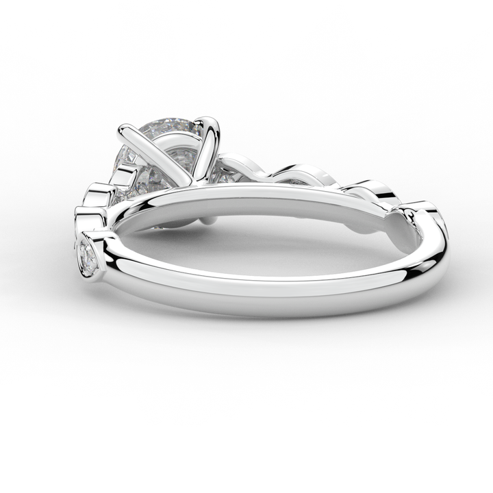 1.15CT.TW ROUND LAB DIAMOND SOLITAIRE ENGAGEMENT RING - Nazarelle