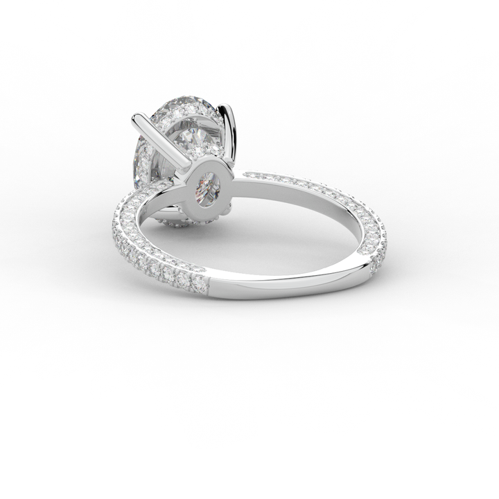 3.15CT.TW OVAL LAB DIAMOND SOLITAIRE ENGAGEMENT RING - Nazarelle