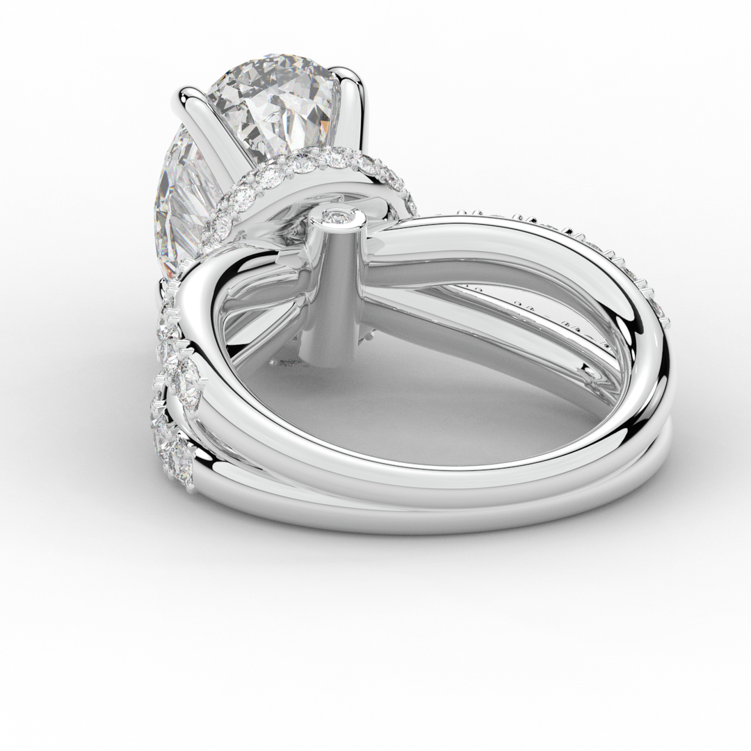 6.25CT.TW OVAL LAB DIAMOND ENGAGEMENT RING