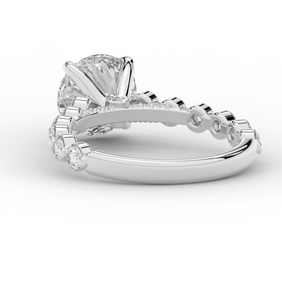 3.90CT.TW ROUND LAB DIAMOND ENGAGEMENT RING