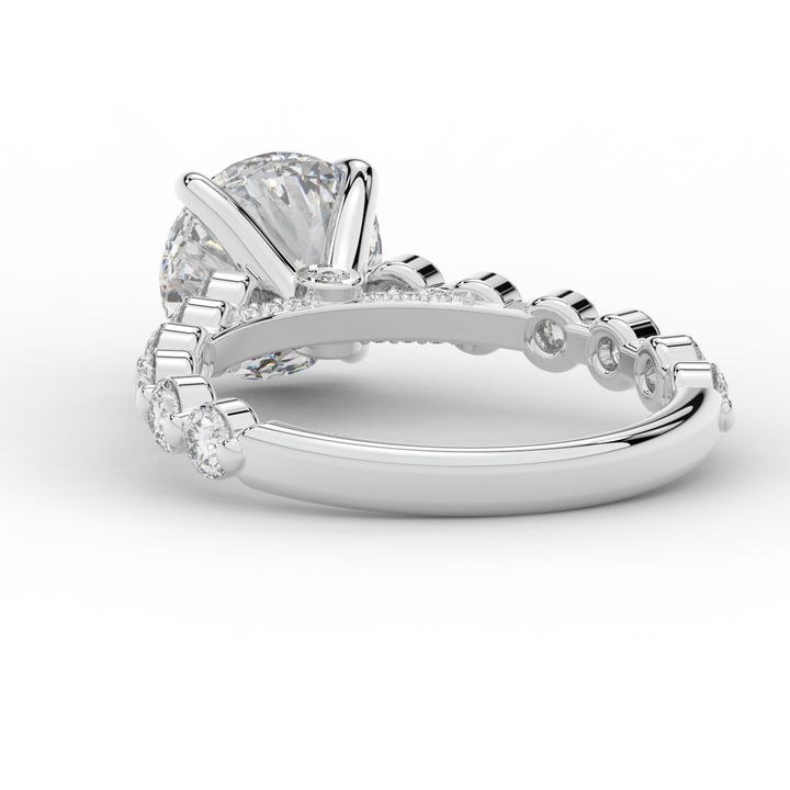 3.90CT.TW ROUND LAB DIAMOND ENGAGEMENT RING