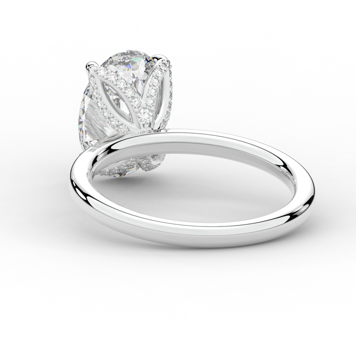 3.10CT.TW OVAL LAB DIAMOND ENGAGEMENT RING - Nazarelle