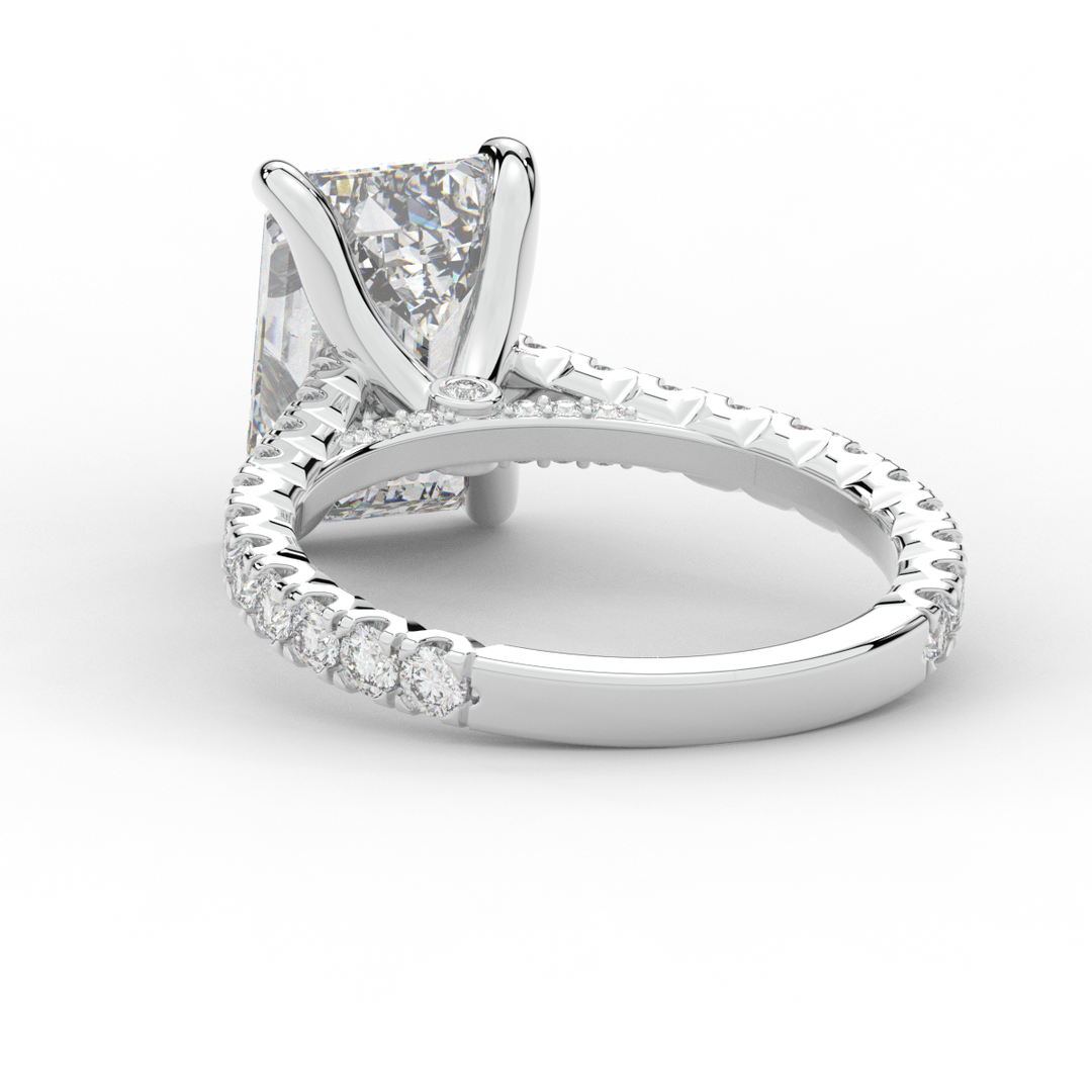 4.25CT.TW EMERALD CUT LAB DIAMOND SOLITAIRE ENGAGEMENT RING - Nazarelle