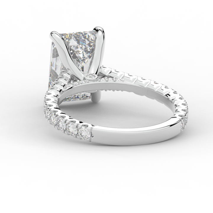 4.25CT.TW EMERALD CUT LAB DIAMOND SOLITAIRE ENGAGEMENT RING - Nazarelle