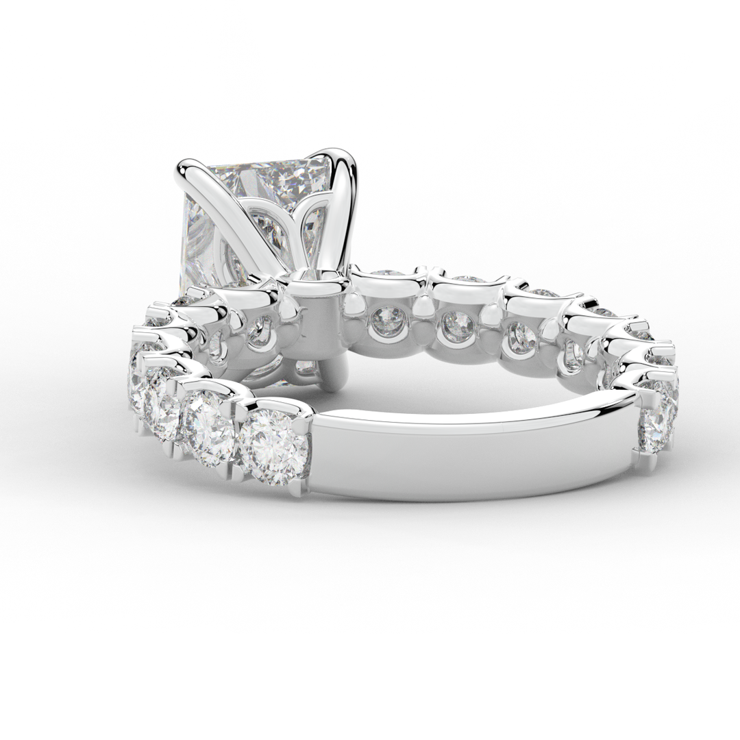 4.35CT.TW RADIANT LAB DIAMOND ENGAGEMENT RING - Nazarelle