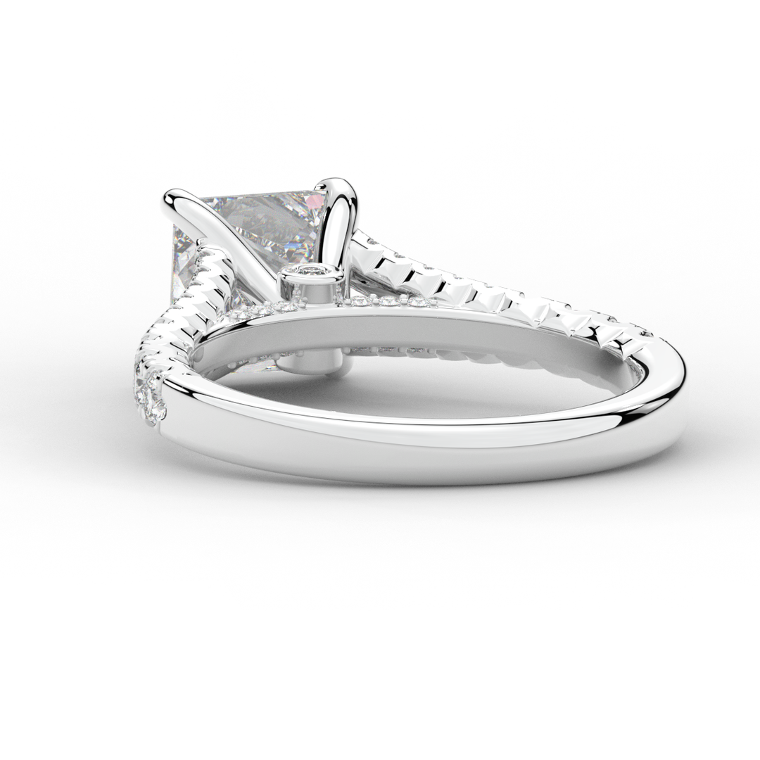 2.45CT.TW PRINCESS LAB DIAMOND ENGAGEMENT RING - Nazarelle