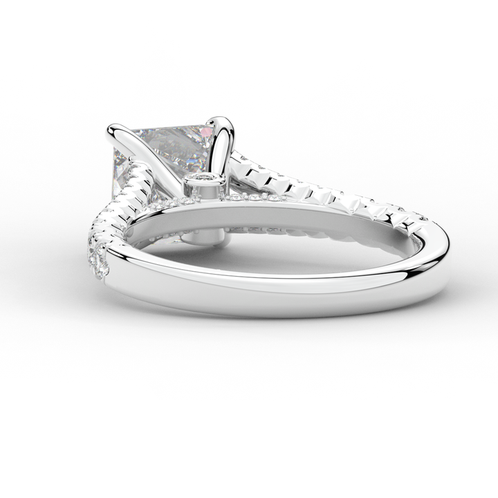 2.45CT.TW PRINCESS LAB DIAMOND ENGAGEMENT RING - Nazarelle