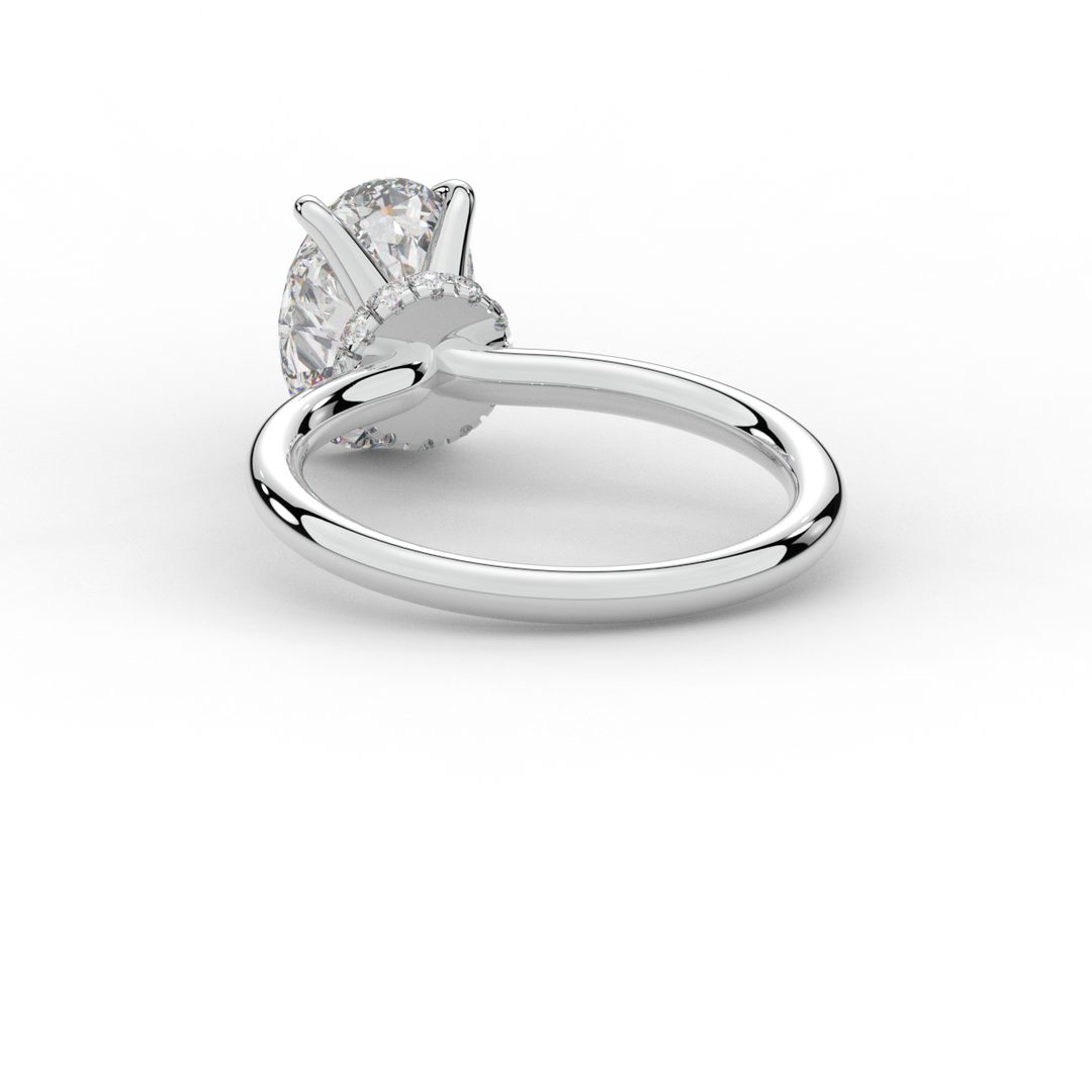 2.05CT.TW OVAL LAB DIAMOND SOLITAIRE ENGAGEMENT RING - Nazarelle