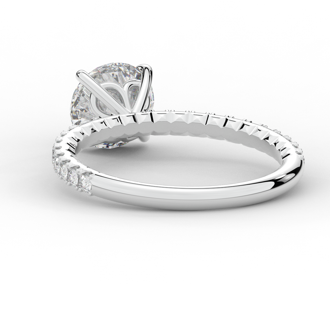 1.75CT.TW ROUND LAB DIAMOND SOLITAIRE ENGAGEMENT RING - Nazarelle