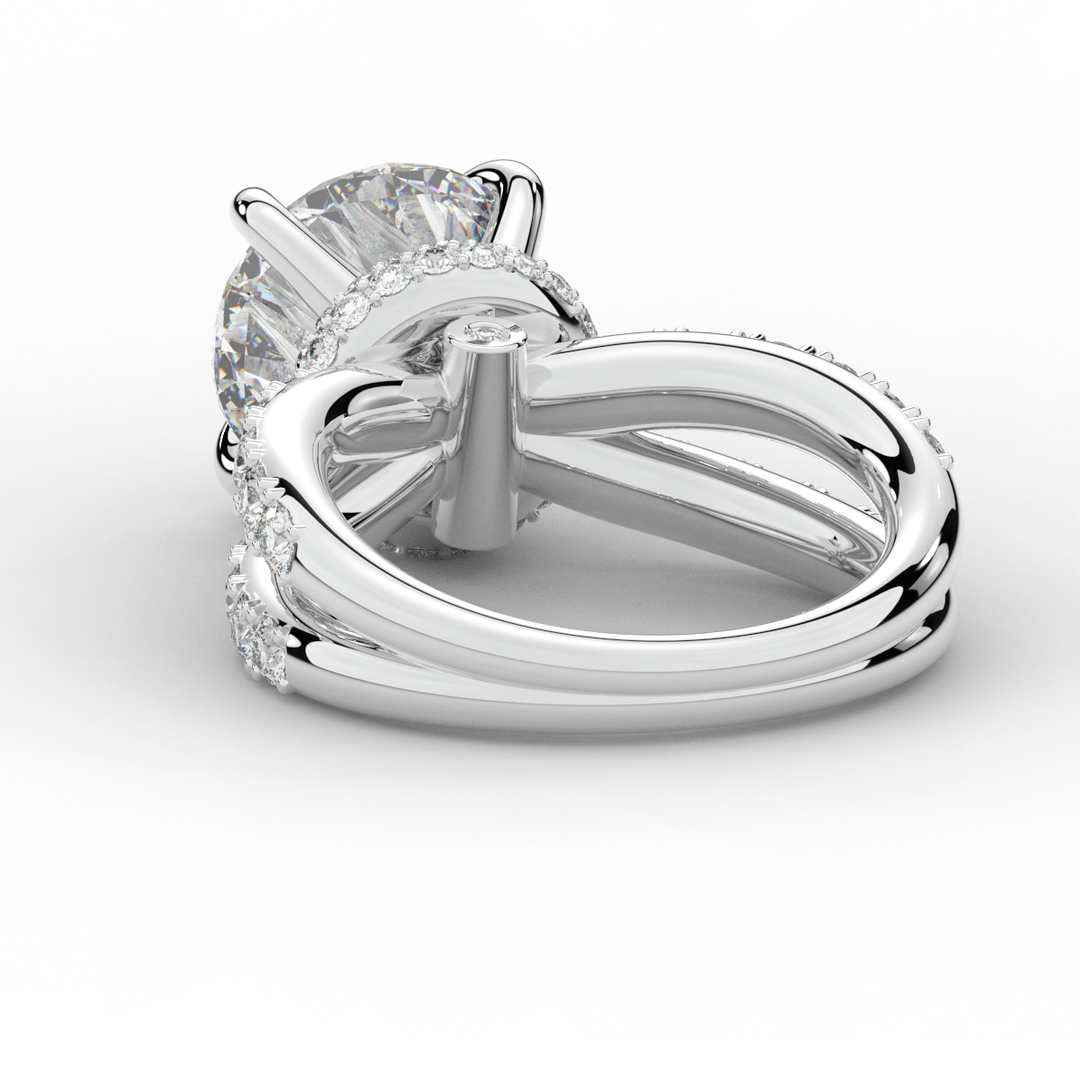 6.25CT.TW ROUND LAB DIAMOND ENGAGEMENT RING - Nazarelle