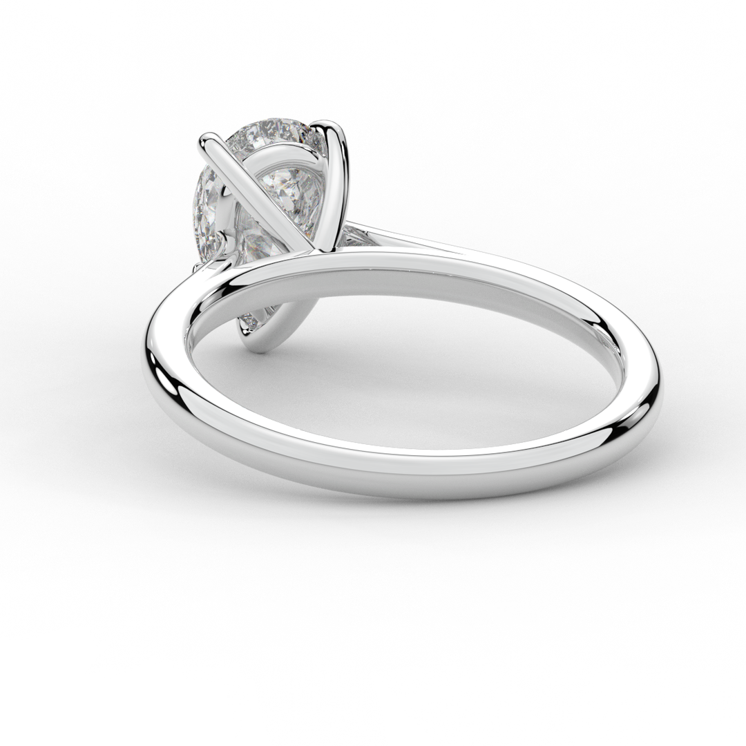1.00CT PEAR LAB DIAMOND SOLITAIRE ENGAGEMENT RING - Nazarelle