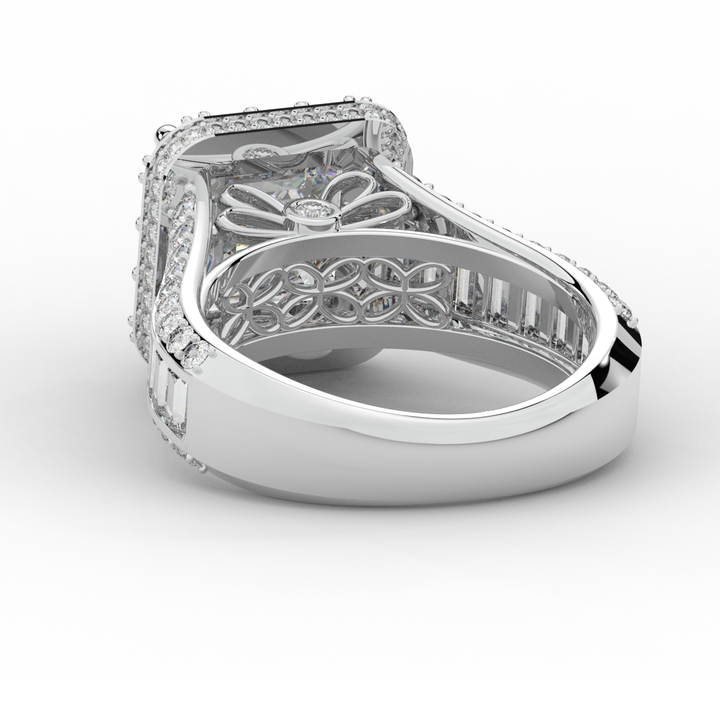 6.10CT.TW ASCHER LAB DIAMOND HALO ENGAGEMENT RING - Nazarelle
