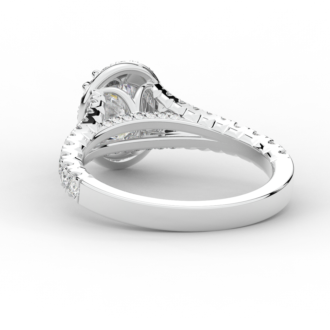 1.60CT.TW OVAL LAB DIAMOND ENGAGEMENT RING - Nazarelle