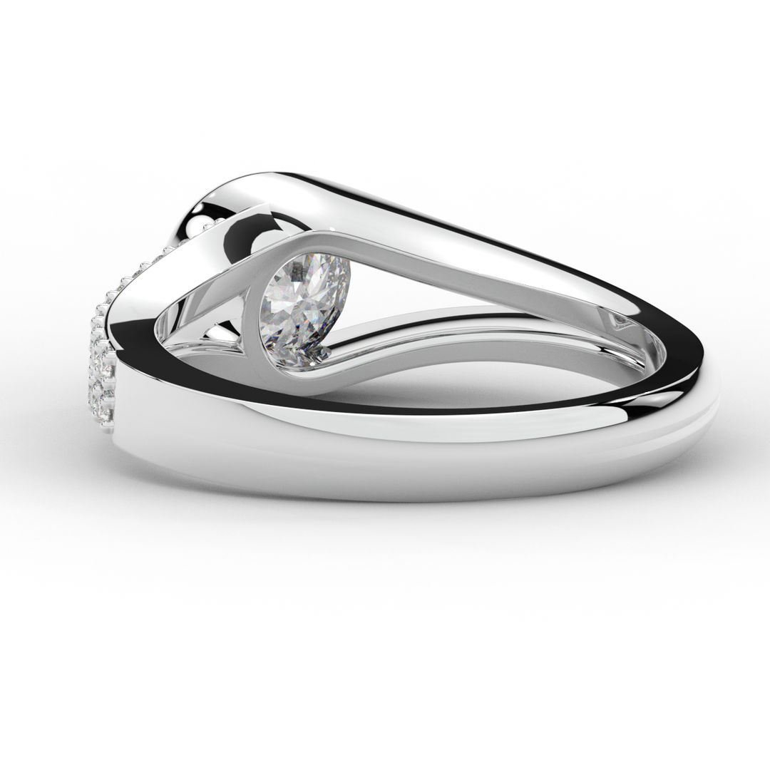 1.10CT.TW ROUND LAB DIAMOND SOLITAIRE ENGAGEMENT RING - Nazarelle