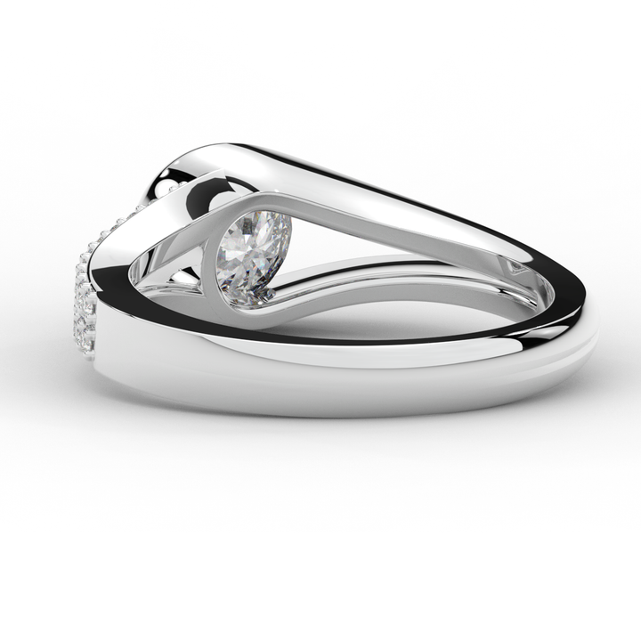 1.10CT.TW ROUND LAB DIAMOND SOLITAIRE ENGAGEMENT RING - Nazarelle