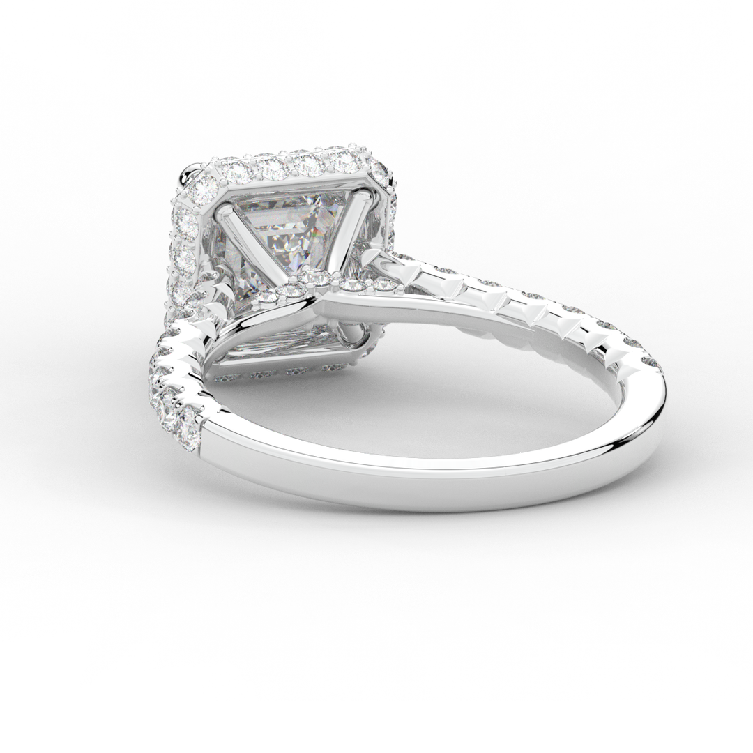 2.75CT.TW ASSCHER LAB DIAMOND HALO ENGAGEMENT RING - Nazarelle