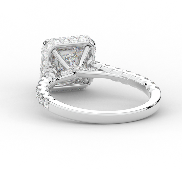 2.75CT.TW ASSCHER LAB DIAMOND HALO ENGAGEMENT RING - Nazarelle
