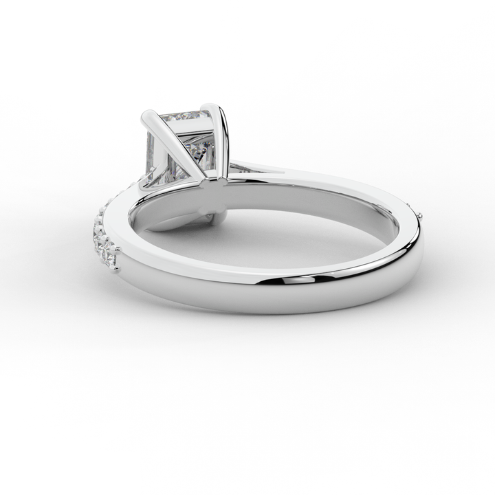 1.25CT.TW EMERALD CUT LAB DIAMOND SOLITAIRE ENGAGEMENT RING - Nazarelle