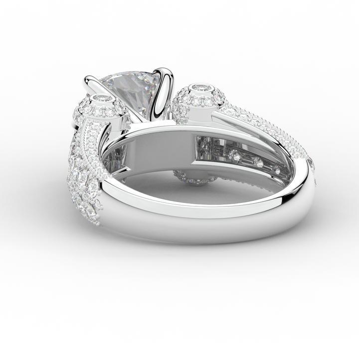 4.75CT.TW CUSHION LAB DIAMOND ENGAGEMENT RING - Nazarelle