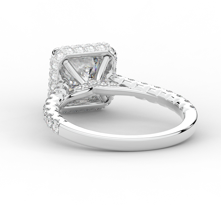 2.75CT.TW CUSHION LAB DIAMOND HALO ENGAGEMENT RING - Nazarelle