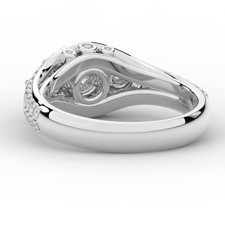 1.90CT.TW ROUND LAB DIAMOND THREE STONE ENGAGEMENT RING - Nazarelle