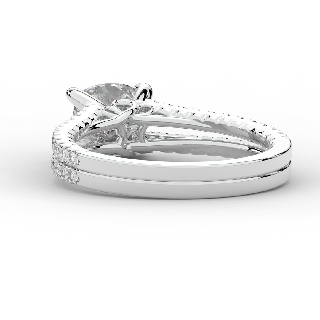 1.90CT.TW CUSHION LAB DIAMOND SOLITAIRE ENGAGEMENT RING - Nazarelle