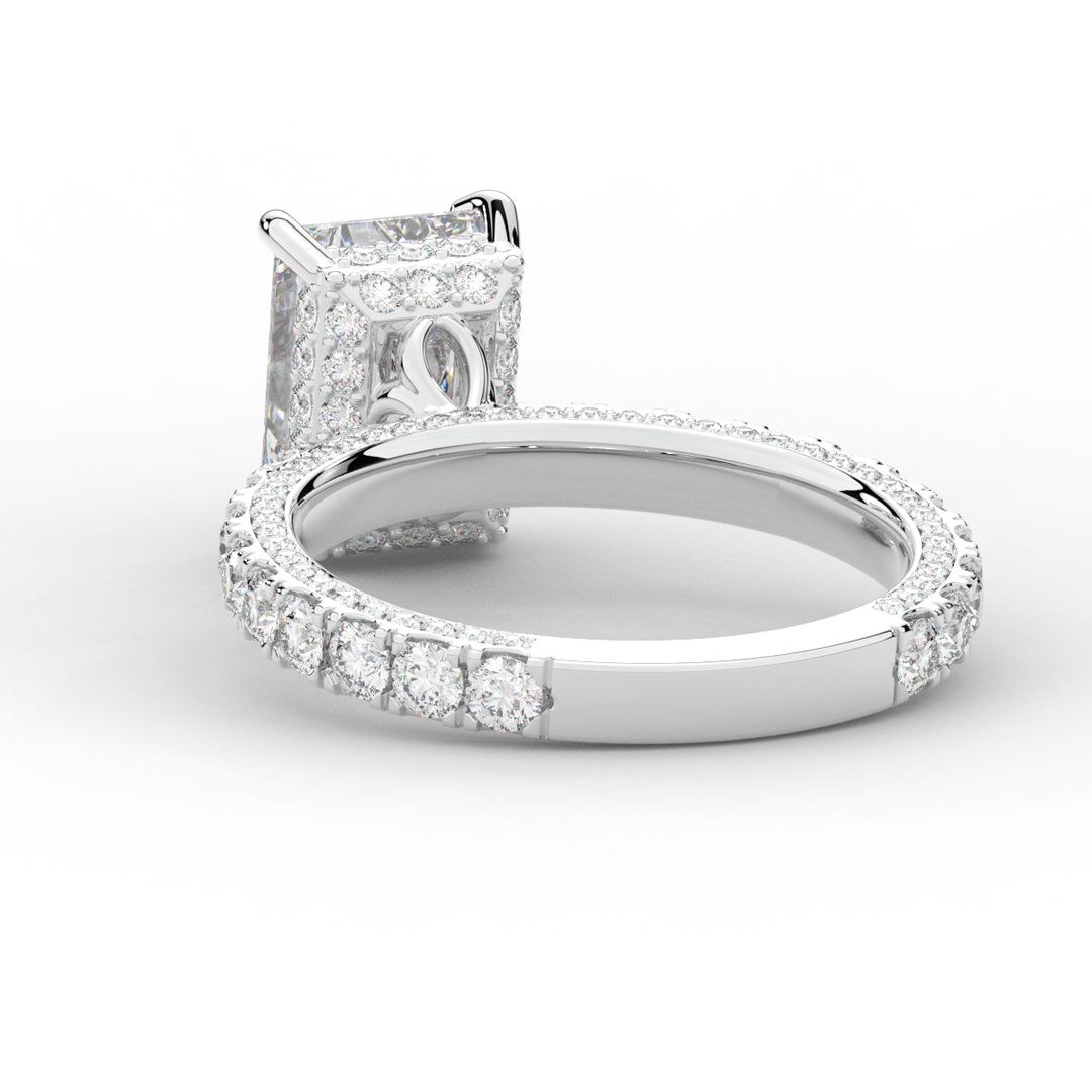 3.00CT.TW RADIANT LAB DIAMOND ENGAGEMENT RING - Nazarelle