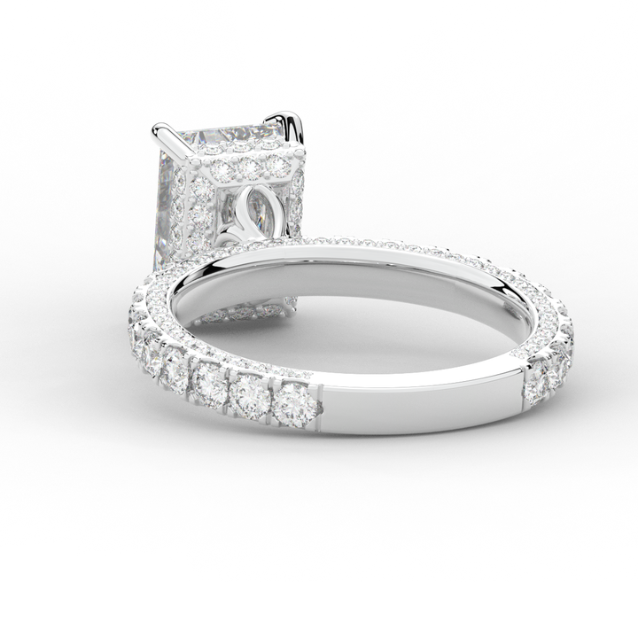 3.00CT.TW RADIANT LAB DIAMOND ENGAGEMENT RING - Nazarelle