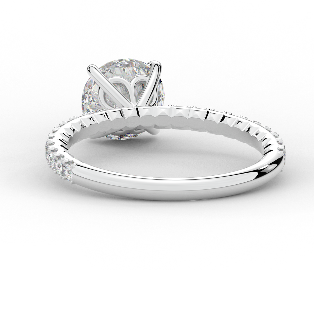 1.75CT.TW ROUND LAB DIAMOND SOLITAIRE ENGAGEMENT RING - Nazarelle