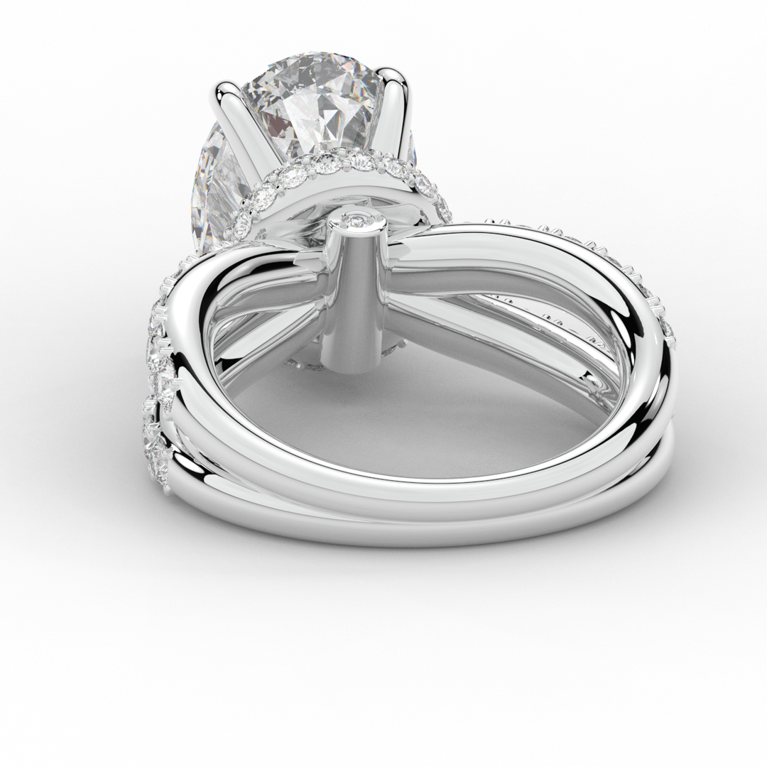 6.25CT.TW OVAL LAB DIAMOND ENGAGEMENT RING