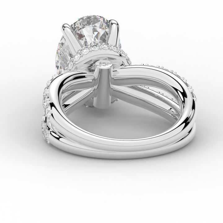 6.25CT.TW OVAL LAB DIAMOND ENGAGEMENT RING