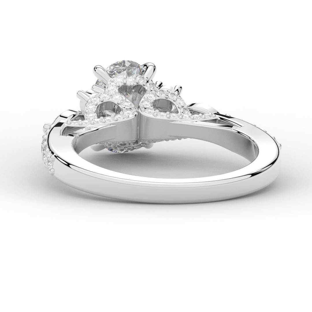1.35CT.TW OVAL LAB DIAMOND ENGAGEMENT RING - Nazarelle