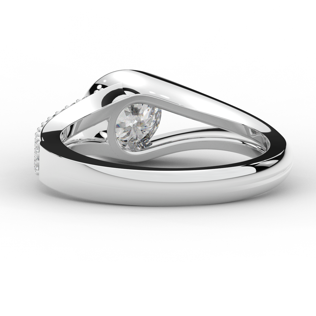 1.10CT.TW ROUND LAB DIAMOND SOLITAIRE ENGAGEMENT RING - Nazarelle