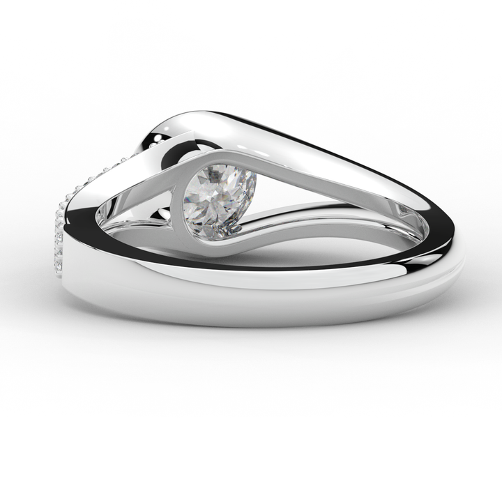 1.10CT.TW ROUND LAB DIAMOND SOLITAIRE ENGAGEMENT RING - Nazarelle